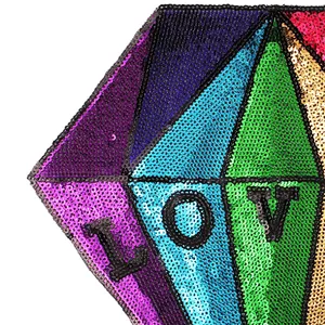 2019 hot sale diamond iron-on embroidery patches with Sequins