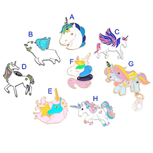 Hot Sale In Stock Beautiful Unicorn Brooch Pin Unicorn Soft Enamel Lapel Pin