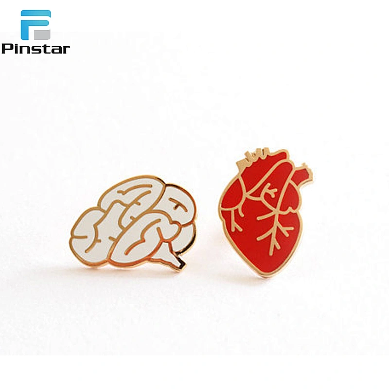 High quality custom heart Metal enamel Pins