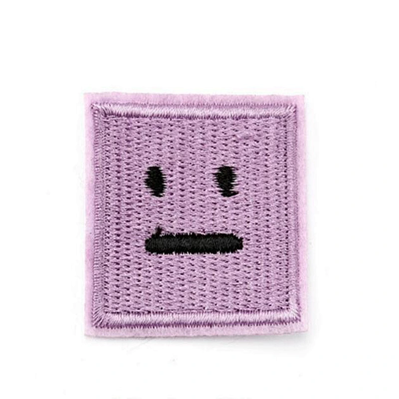 Customized robot square shape embroidery patch for Jacket
