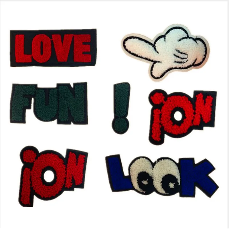 Bulk letter towel  embroidery patches