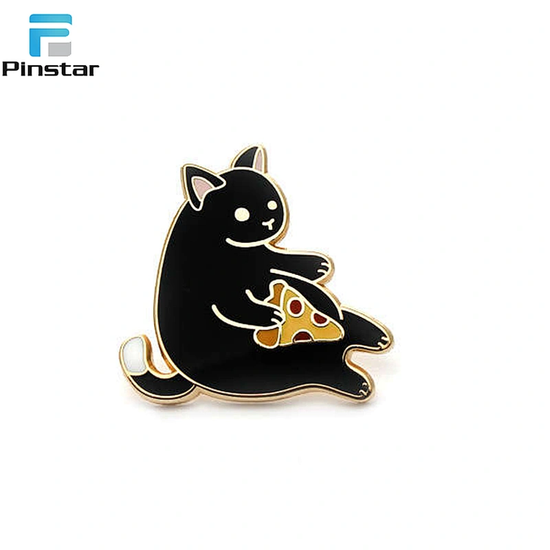 Perfect cat shape enamel pin metal badge school lapel pin