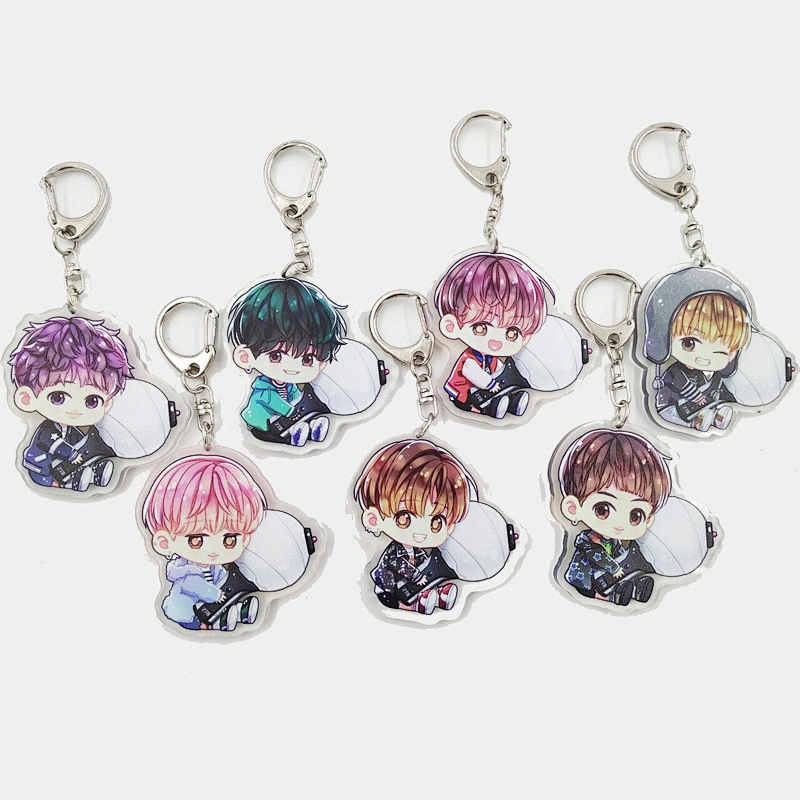 Factory Making Kpop Idol Team Souvenir Gift Cartoon Anime BTS Customized Acrylic Keychains
