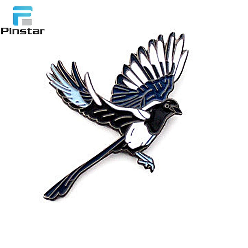 Custom metal bulk bird shaped lapel pin