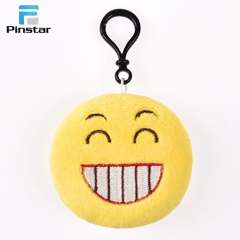 Wholesale hot style cheap cute smile emoji plush keychains