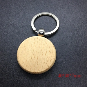 Wholesale high quality promotional customize carving logo blank wooden keychain