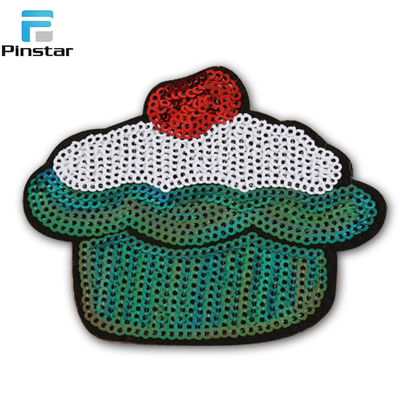 New Fashion Wholesale Custom Iron On Sequin Embroidered Patches For Clothing