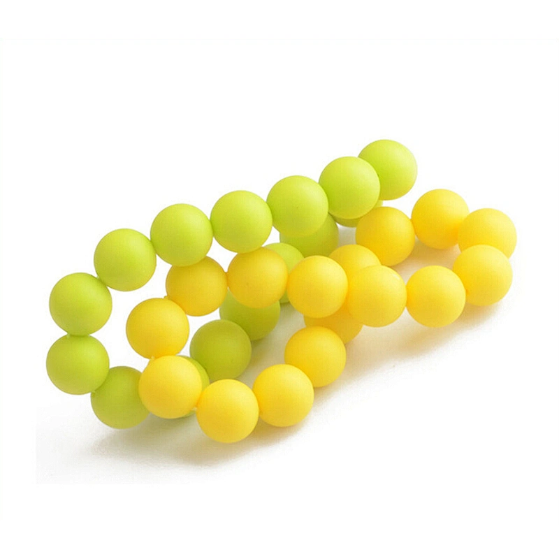 Low Price Promotional Oem Single Color Wristbands Silicone Bead Bracelet