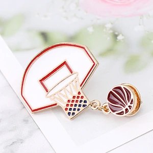 Basketball Pin with Basket Sport Pin Badge
