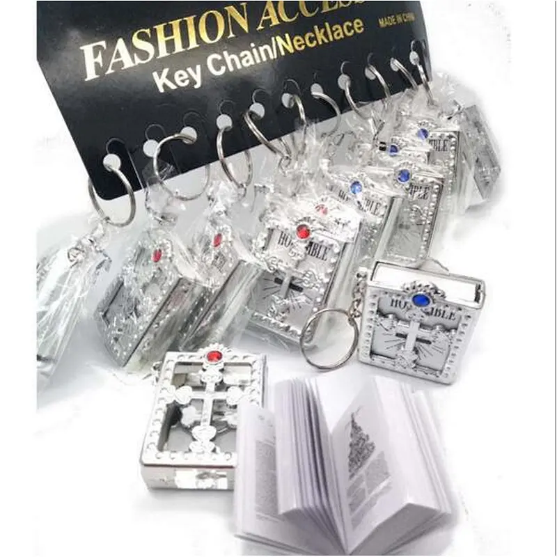 In Stock low MOQ wholesale Cross Bible key chain