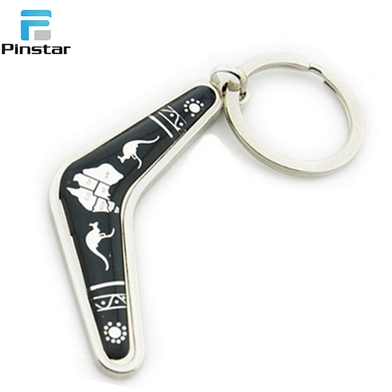 Custom Printing Epoxy Stainless Iron Metal KeyChains for Promotional Gift