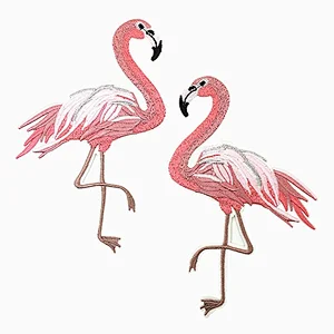 wholesale cheap fashion flamingos embroidered patch