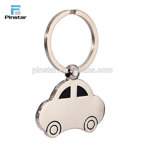 Promotional gift custom design your own brand logo metal car shaped keychain