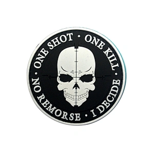 Wholesale In Stock Ruber Patches Skull Head Design 3D PVC Patch