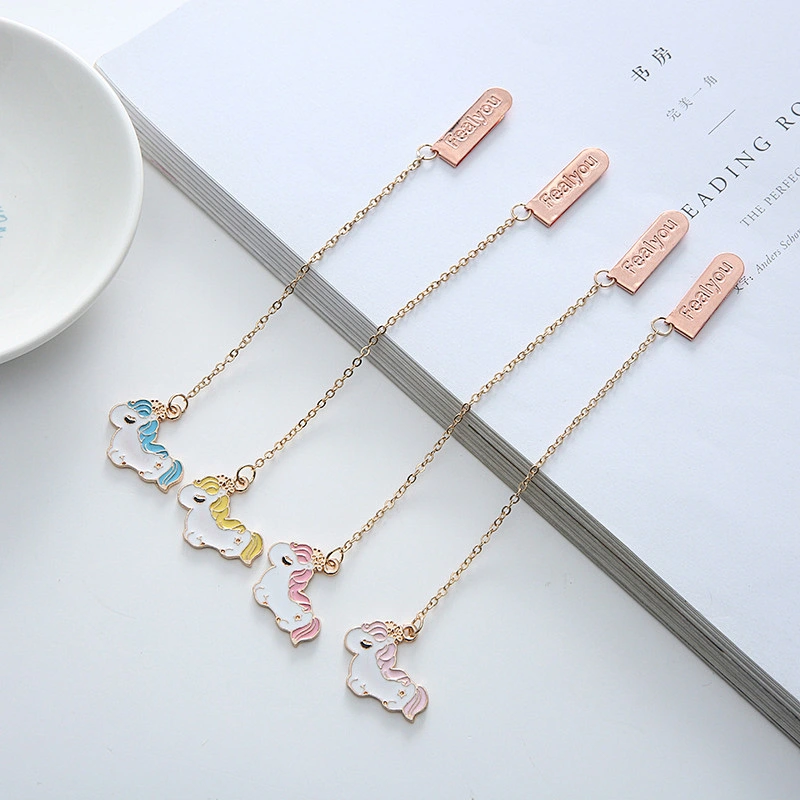 Cute Custom Unicorn Animal Metal Bookmark