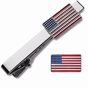 good quality USA flag tie clip