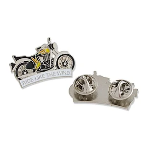 Newest customized custom motorcycle cheap enamel metal lapel pin