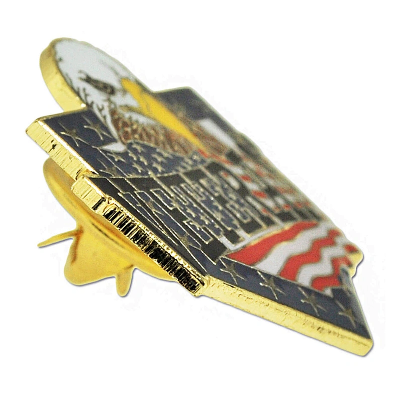 Veteran American Flag Eagle Patriotic Enamel Lapel Pin Badge