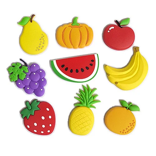 3D Soft PVC fruit shape Custom Carton Sticker Fridge Magnet