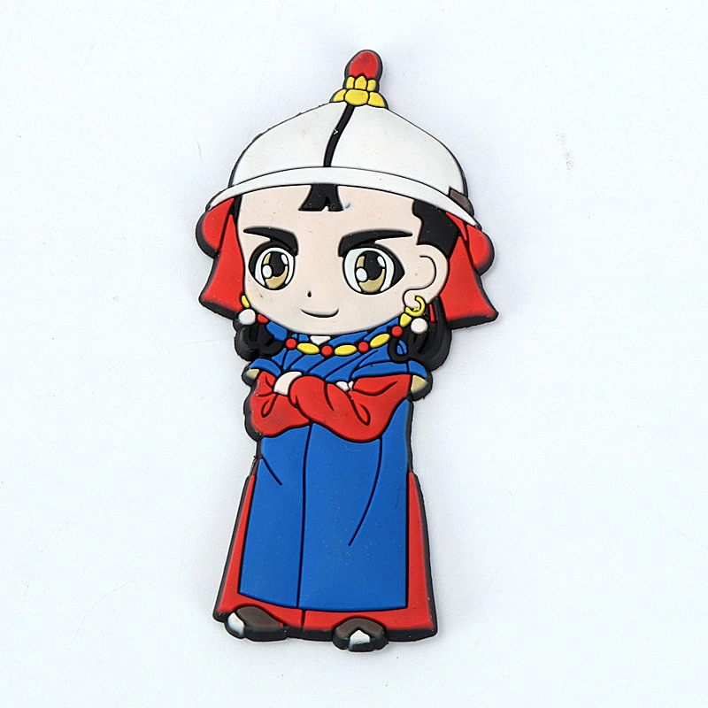 Sample free Custom 3D Korea handsome cartoon man tourist souvenir fridge magnet