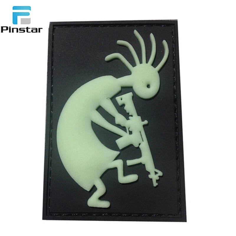 China Manufacture rubber patch Custom rubber patch glow in dark
