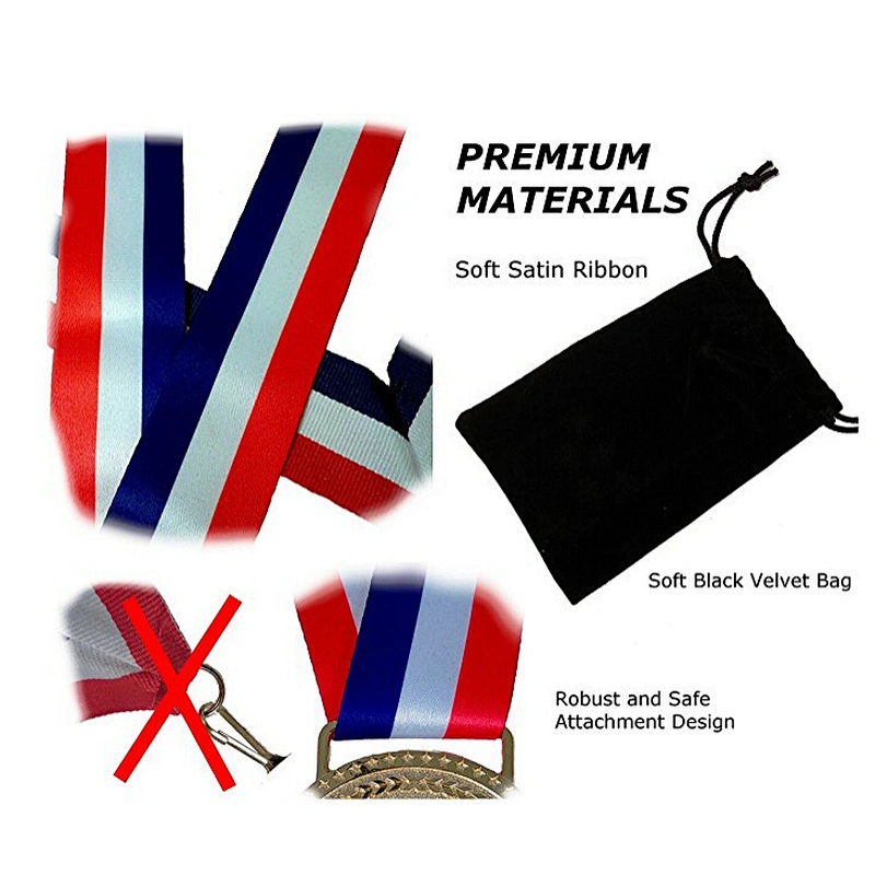 cheap metal blank ribbon hanger Gold Silver Bronze Sports Medals Custom Medal