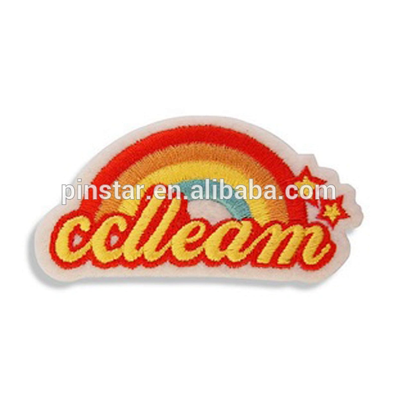 China factory wholesale sew on patch custom rose embroidery patch