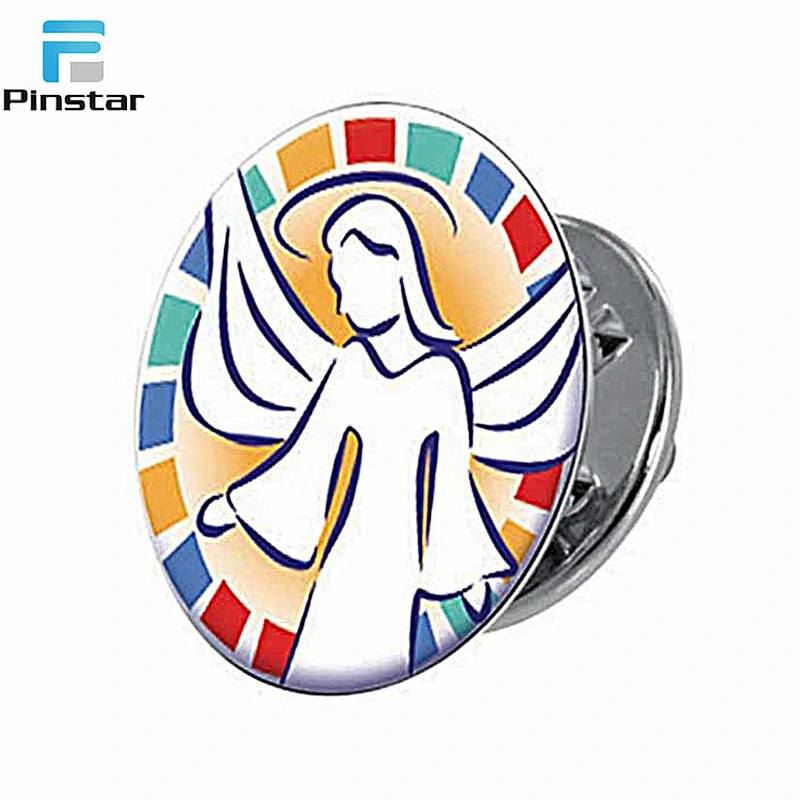 Hot selling custom hard enamel angle shaped lapel pins