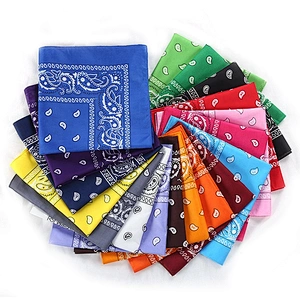 Factory Wholesale In Stock Multifunctional Headbands Square Head Scarf Hip Hop 100% Cotton Bandana