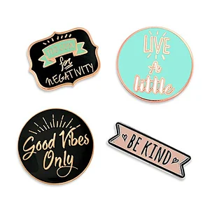 Wholesale Customized Letter Hard Enamel Pin Metal Badge