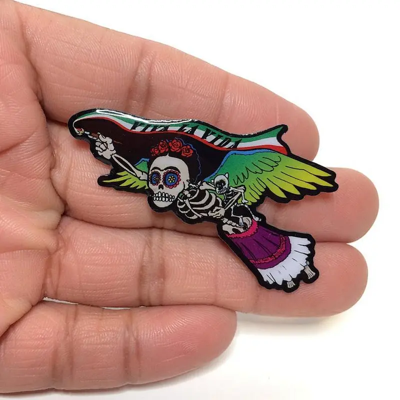 cheap 3d custom offset digit print printed printing lapel pin badge with coated epoxy