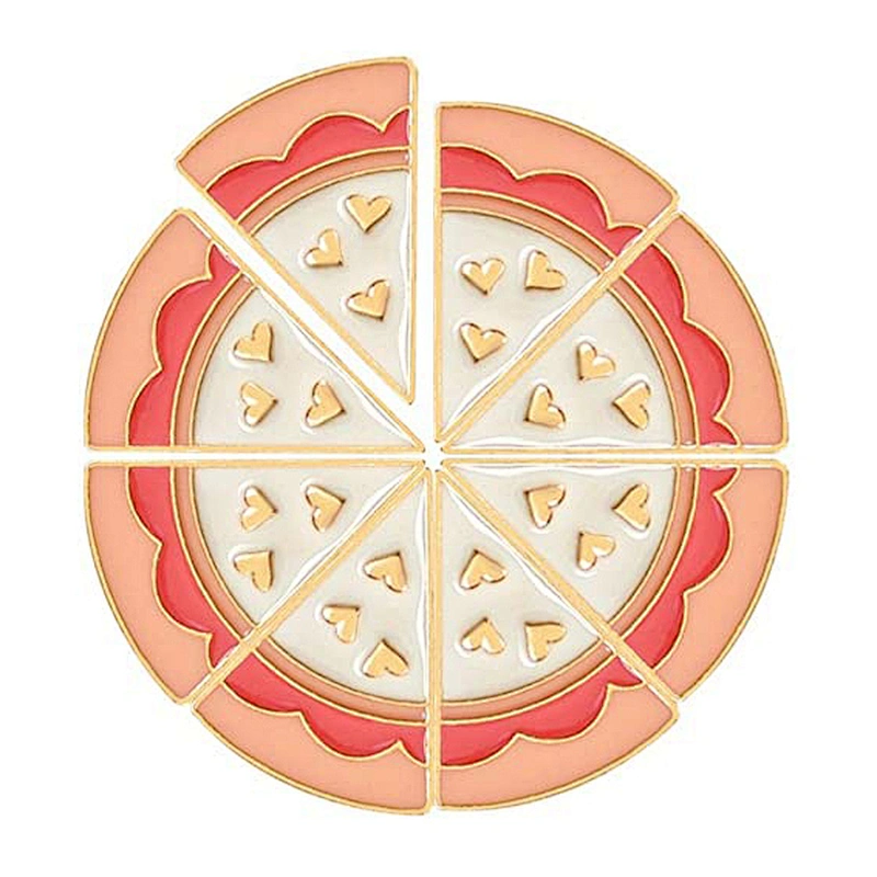 Pizza Enamel Pins Brooches Cartoon Brooch Badges for Bag Backpacks Jackets Hat Accessories Clothing Jewelry