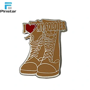 Wholesale Custom Soft Enamel Sport Shoes Lapel Pin Badge Manufacture