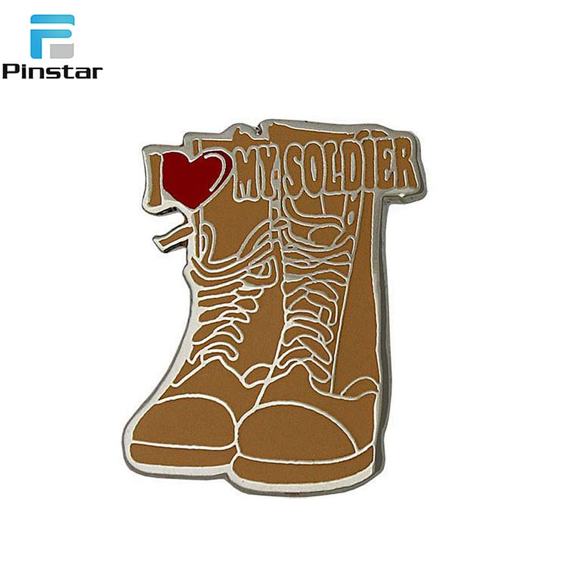 Wholesale Custom Soft Enamel Sport Shoes Lapel Pin Badge Manufacture