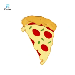 Kunshan Cheap Metal Enamel Domino's Pizza Lapel Pin Badge