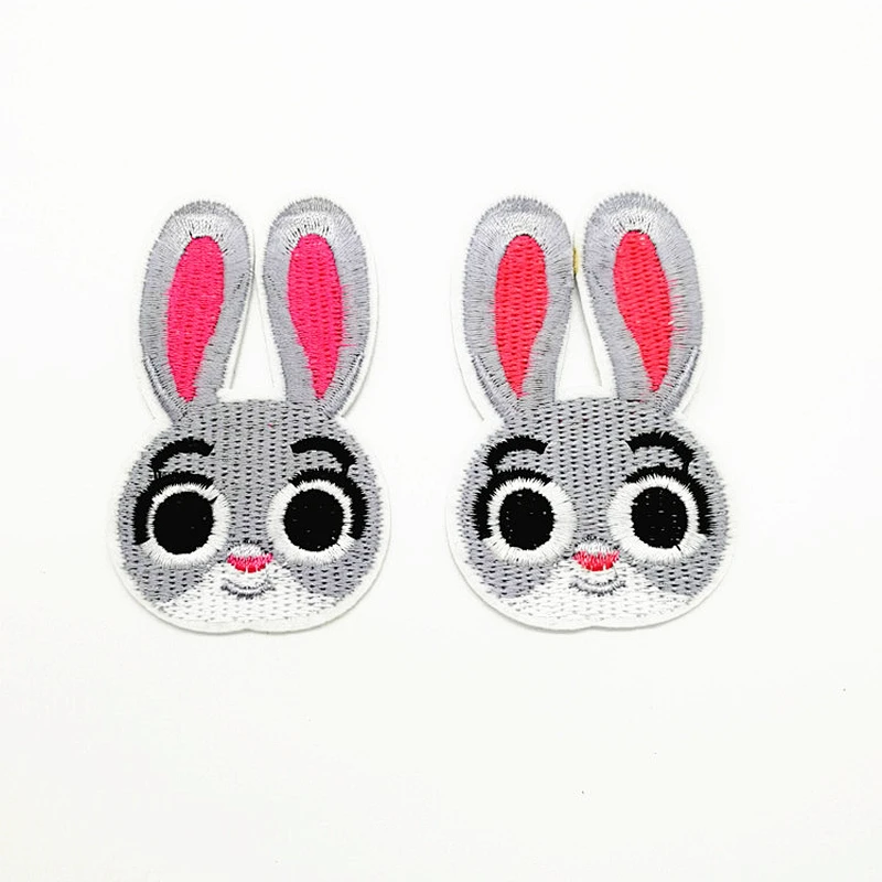Very cute cartoon rabbit bulk cheap custom embroidery patch
