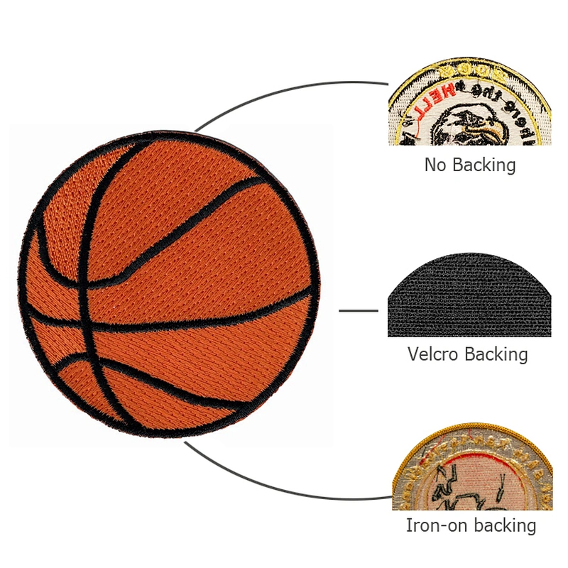 September Best Price China Supplier Basketball Embroidery Patch Iron on Cloth