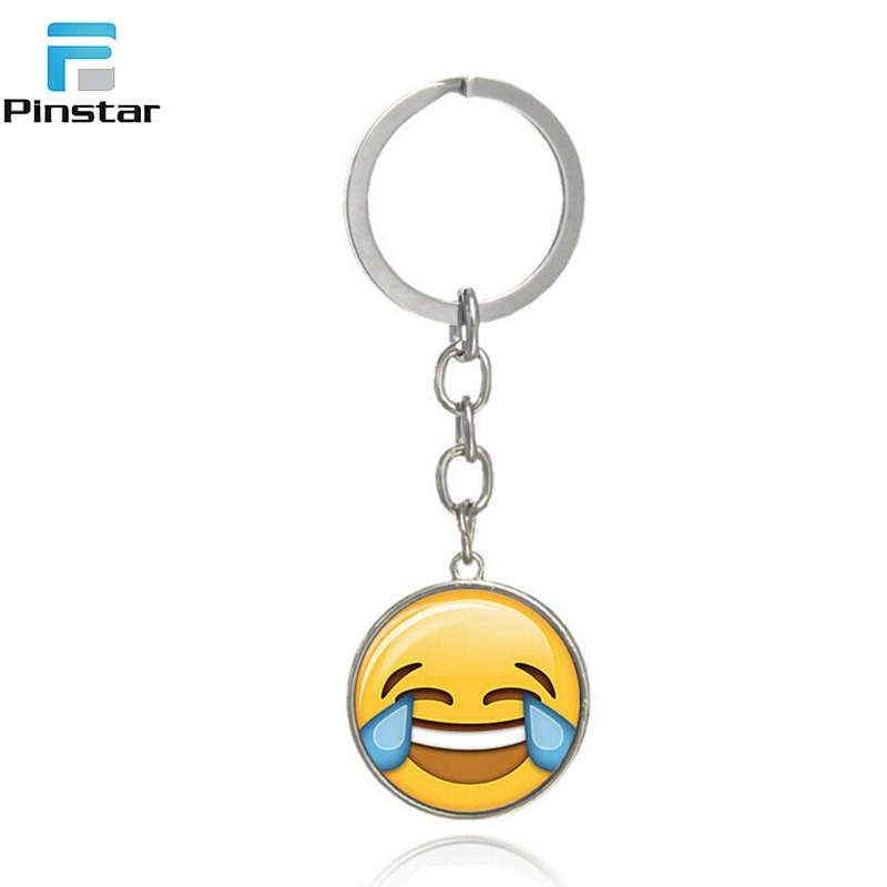 In stock metal key chain wholesale emoji keychain