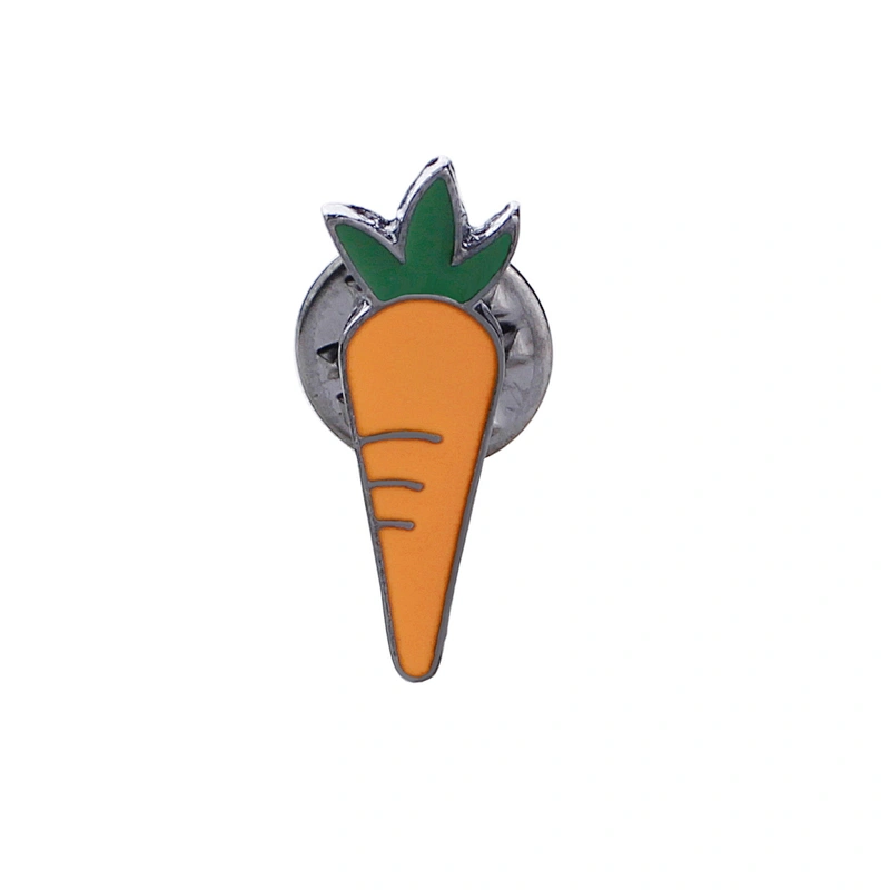 1 Inch Small Carrot Metal Pin for Clothes
