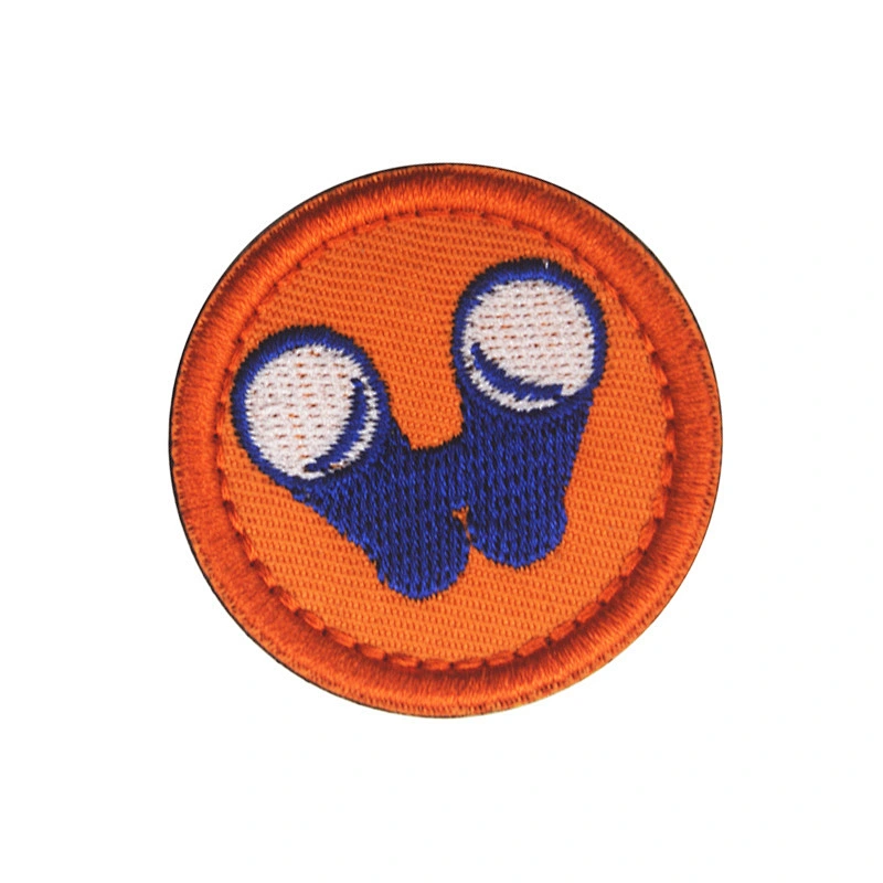 Factory Wholesale In Stock Custom Round Shape Embroidered Badge Boy Scouts Embroidery Patch with Hook & Loop