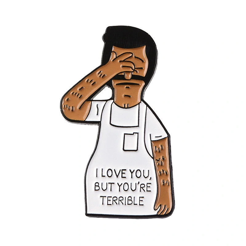 Cartoon Enamel Pin with Funny Words Lapel Pin Manufacturer