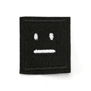 Customized robot square shape embroidery patch for Jacket