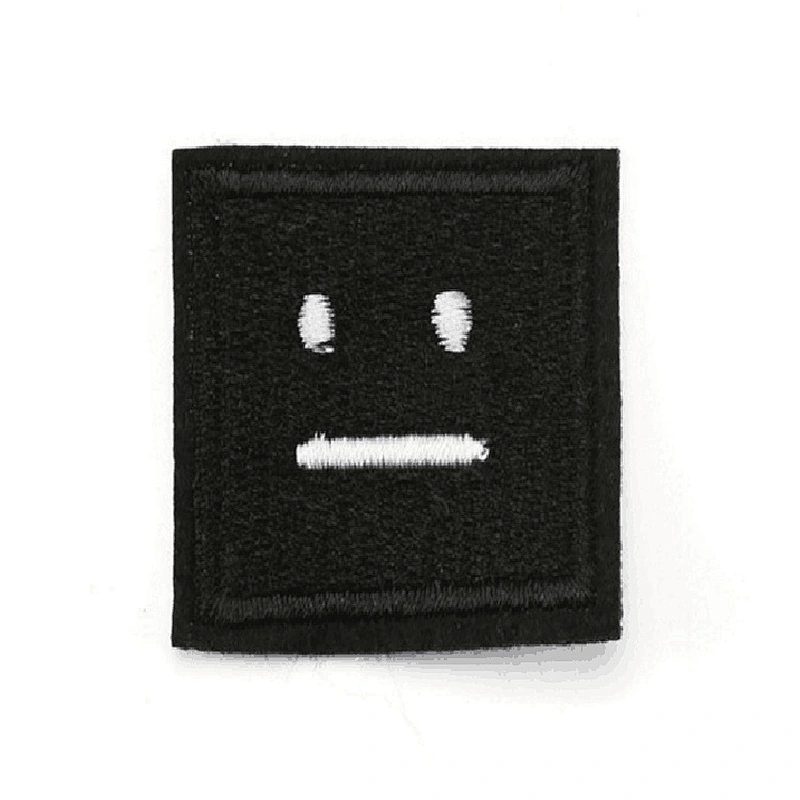 Customized robot square shape embroidery patch for Jacket