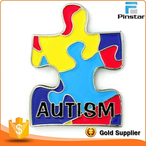 2017 Pinstar Wholesale Autism Awareness Multi-color Puzzle Piece Lapel Pins
