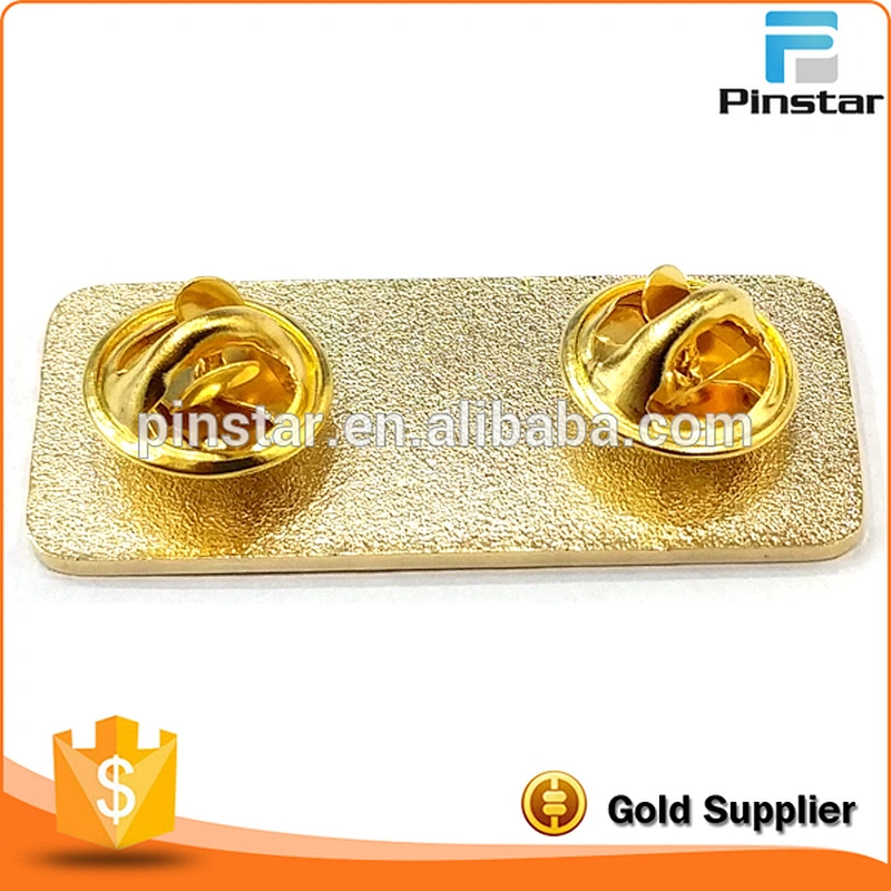Gold Finished White and Blue Rotary International Lapel Pin