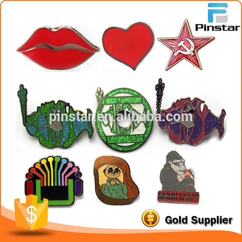 1.5 Inch Silver Gold Plating Magnetic Custom Designs Metal Lapel Pins