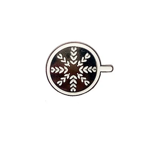 Free sample custom coffee shape metal fashion enamel lapel pin