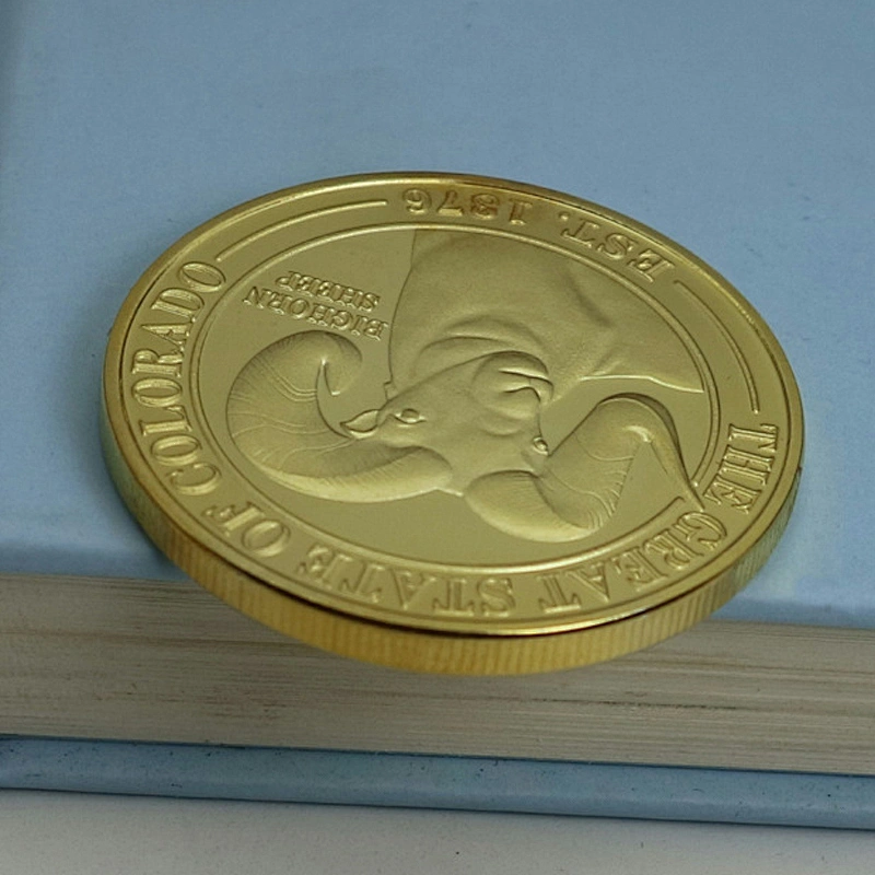 Factory Making Cheap Promotional High Quality Custom Company Brand Logo Shiny Gold Coins