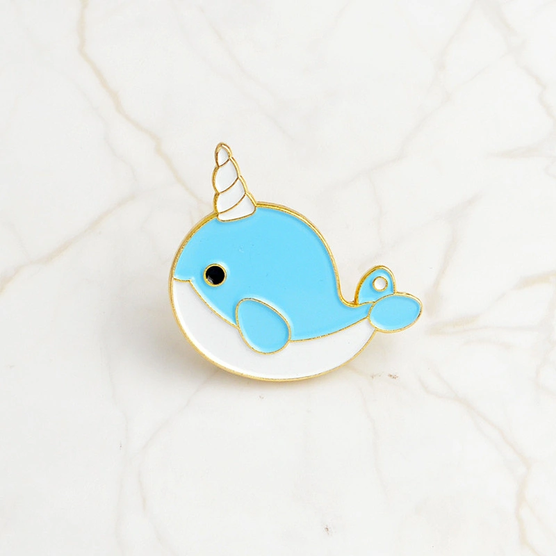 cute pet undersea world exquisite small fish seahorse dolphins animal enamel lapel pin