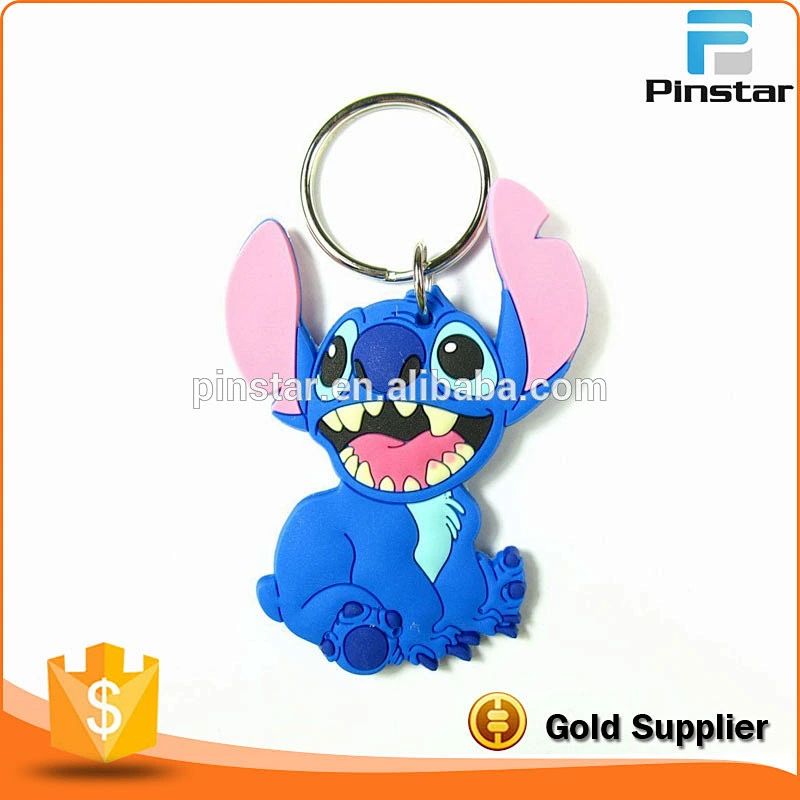 Hot Selling Custom Key Shaped Key Ring Soft PVC Rubber Keychain